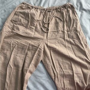 Cotton On Brown Linen Pants